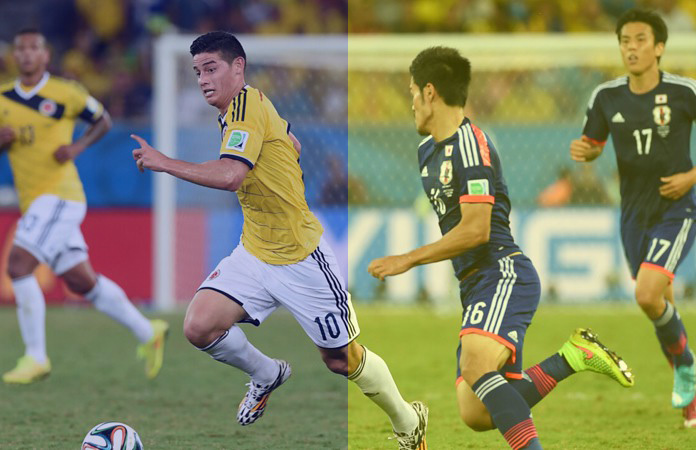 일본 vs 콜롬비아 볼경합 jc