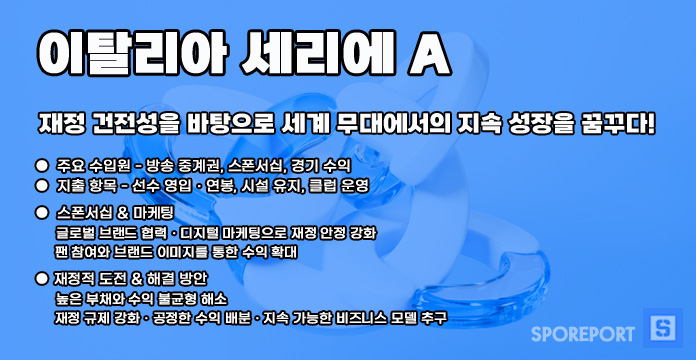 이탈리아 세리에A의 경제와 재정